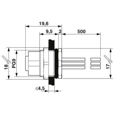 SACC-DSI-M12FS-8CON-PG9/0,5 VA - Phoenix Contact - 1554720 - изображение 3