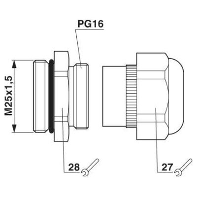 VC-K-KV-PG16 1X3/1X9 - Phoenix Contact - 1885389 - изображение 2