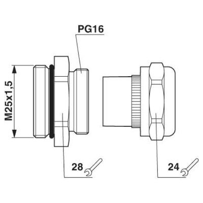 VC-M-KV-PG16 2X6/1X7 - Phoenix Contact - 1885512 - изображение 2