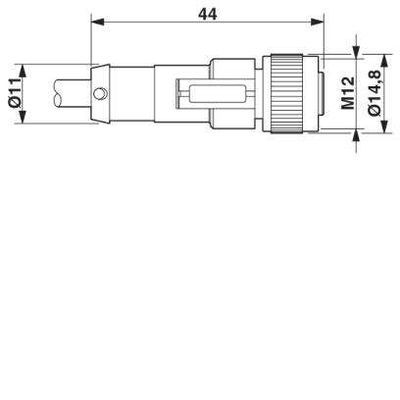 SAC-4P-5,0-PVC/M12FS - Phoenix Contact - 1404408 - изображение 2
