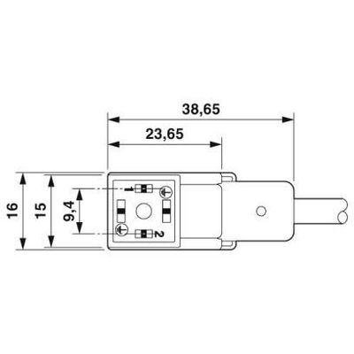 SAC-3P-3,0-PUR/CI-1L-R-ES - Phoenix Contact - 1401542 - изображение 2