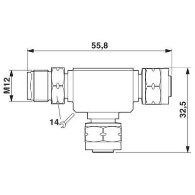 SAC-5P-M12T/2XM12 FF VA - Phoenix Contact - 1403898 - изображение 2
