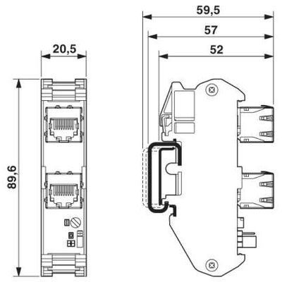 VS-PP-R-1XRJ45/RJ45 - Phoenix Contact - 1404391 - изображение 2