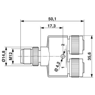 SAC-4P-Y/2XFS B S21 SCO - Phoenix Contact - 1409204 - изображение 2