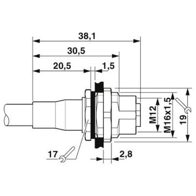 SACCBP-M12FS-6CON-M16/0,5-970 - Phoenix Contact - 1429091 - изображение 2