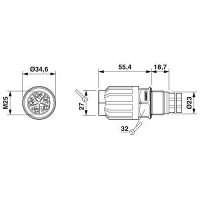 QPD W 4PE2,5 6-11 M25 DT BK - Phoenix Contact - 1411432 - изображение 3