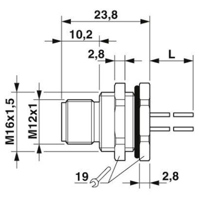 SACC-DSI-M12MS-4P-M16XL/0,5 - Phoenix Contact - 1411591 - изображение 3