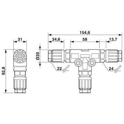 QPD T 4PE1,5 3X5-10 BK - Phoenix Contact - 1414753 - изображение 2