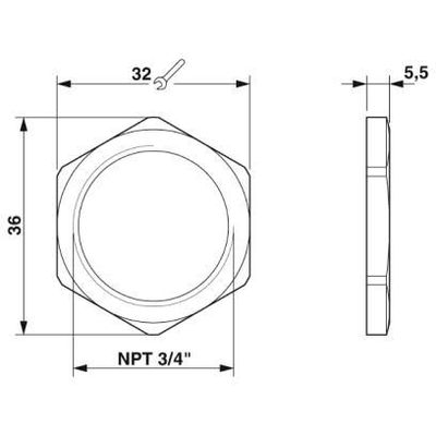 A-INL-NPT3/4-N-S - Phoenix Contact - 1416011 - изображение 2