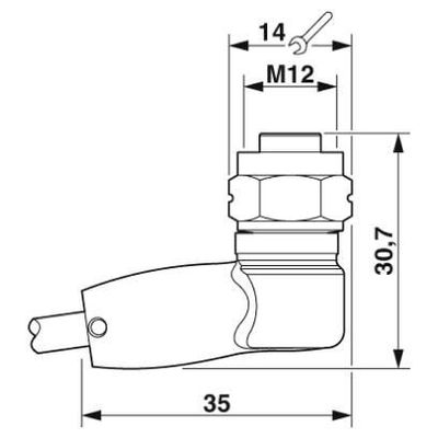 SAC-4P-1,5-500/M12FR FB - Phoenix Contact - 1420970 - изображение 2
