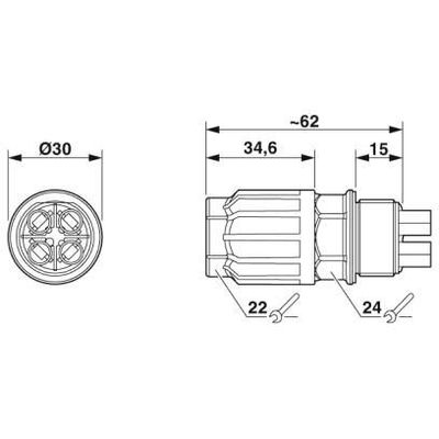 QPD W3PE2,5 9-14 M25 0,5 BK - Phoenix Contact - 1423980 - изображение 2