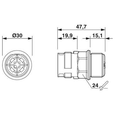 QPD W4X2,5 6-10 M25 FC GY - Phoenix Contact - 1424001 - изображение 2