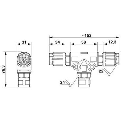 QPD T3PE2,5 2X6-10 BK - Phoenix Contact - 1424047 - изображение 2