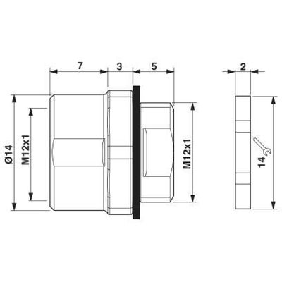 SACC-M12-SCO NUT VPE 500 - Phoenix Contact - 1417826 - изображение 2