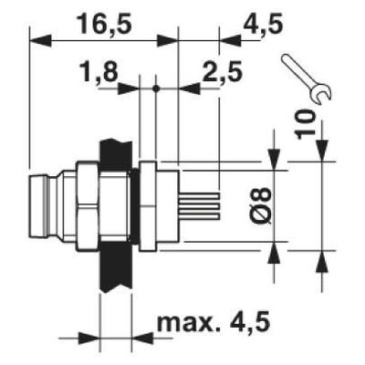 SACC-DSI-M 8MS-6CON-L180 - Phoenix Contact - 1436521 - изображение 3