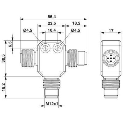 SAC-M12T/2XM12 PB - Phoenix Contact - 1440672 - изображение 2