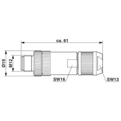 SACC-M12MSD-4Q SH PN - Phoenix Contact - 1554513 - изображение 2