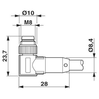SAC-6P-M 8MR/ 1,5-PUR SH BK - Phoenix Contact - 1419477 - изображение 2