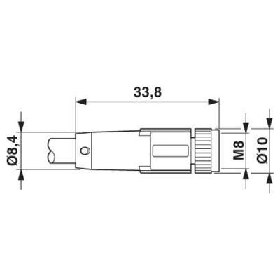 SAC-4P-M 8MS/20,0-PUR/M 8FSSH - Phoenix Contact - 1401312 - изображение 3