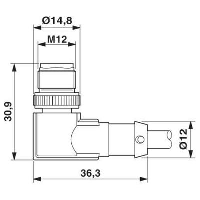 SAC-3P-MR/0,5-PUR/M8FS SH SCO - Phoenix Contact - 1410272 - изображение 3