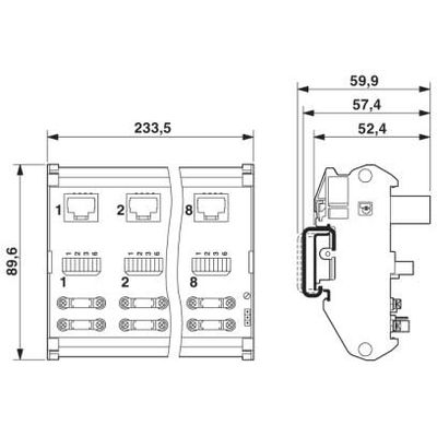 VS-PP-PN-R-8XRJ45/5-LSA - Phoenix Contact - 1658574 - изображение 2