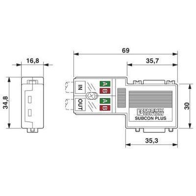 SUBCON-PLUS-PROFIB/PG/FC 90 - Phoenix Contact - 2313287 - изображение 2