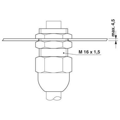 PSD-S AS CABLE GLAND M16X1,5 - Phoenix Contact - 2700145 - изображение 3