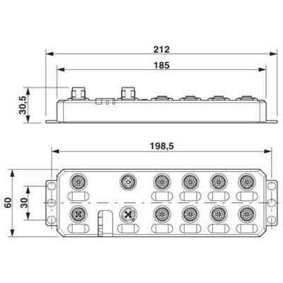 AXL E PB DI8 DO4 2A M12 6P - Phoenix Contact - 2701502 - изображение 3