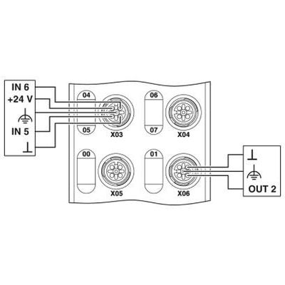 AXL E PB DI8 DO4 2A M12 6P - Phoenix Contact - 2701502 - изображение 2