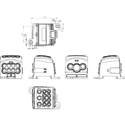 WPD 107 1X95/2X35+8X25 BL - Weidmueller - 2521730000 - изображение 6